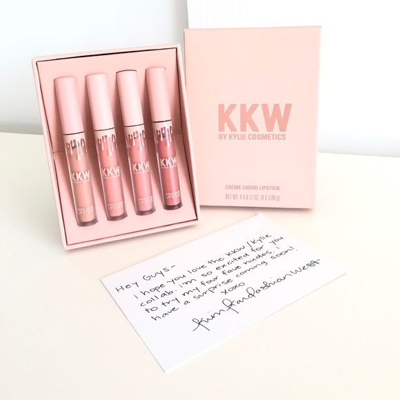 Kylie cosmetics KKW crème liquid lipstick set NIB